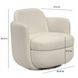 Wolfie Cream Performance Fabric Upholstered Swivel Accent Chair
