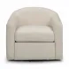 Thao Cream Upholstered Swivel Accent Chair