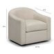 Thao Cream Upholstered Swivel Accent Chair