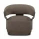 Madison Mink Performance Fabric Upholstered Swivel Accent Chair