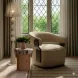Madison Stone Performance Fabric Upholstered Swivel Accent Chair
