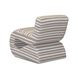 Senna Taupe and White Upholstered Accent Chair