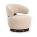 Austin Cream Gray Performance Fabric Upholstered Swivel Accent Chair