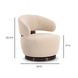 Austin Cream Gray Performance Fabric Upholstered Swivel Accent Chair