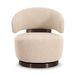 Austin Cream Gray Performance Fabric Upholstered Swivel Accent Chair
