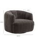 Jasmine Chocolate Upholstered Swivel Accent Chair
