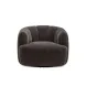 Jasmine Chocolate Upholstered Swivel Accent Chair