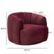 Jasmine Berry Red Performance Fabric Upholstered Swivel Accent Chair