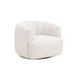 Jasmine Cream Performance Fabric Upholstered Swivel Accent Chair