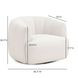 Jasmine Cream Performance Fabric Upholstered Swivel Accent Chair