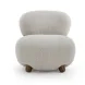 Pucker Warm Gray Performance Fabric Upholstered Accent Chair