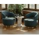 Austin Dark Teal Performance Velvet Swivel Accent Chair
