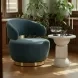 Austin Dark Teal Performance Velvet Swivel Accent Chair
