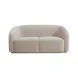 Yara Pleated Beige Velvet 70" Loveseat by Inspire Me Home Decor