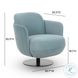 Solange Blue Shadow Velvet Swivel Chair