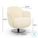 Solange Cream Velvet Swivel Chair