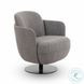 Solange Gray Textured Weave Swivel Chair
