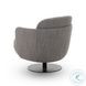 Solange Gray Textured Weave Swivel Chair
