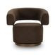 River Chocolate Brown Performance Velvet Swivel Accent Chair