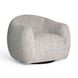 Judy Black and White Performance Fabric Upholstered Swivel Accent Chair