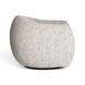 Judy Black and White Performance Fabric Upholstered Swivel Accent Chair