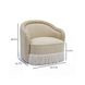 Pamela Tan Performance Fabric Upholstered Swivel Tassel Lounge Chair