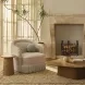 Pamela Tan Performance Fabric Upholstered Swivel Tassel Lounge Chair
