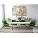 Adeline White and Gold Dining Table