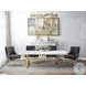 Adeline White and Gold Dining Table