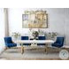 Adeline White and Gold Dining Table