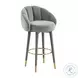 Myla Light Grey Swivel Bar Stool