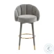Myla Light Grey Swivel Bar Stool
