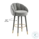Myla Light Grey Swivel Bar Stool