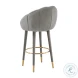 Myla Light Grey Swivel Bar Stool