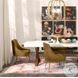 Adeline White and Gold Dining Table