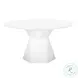 Iris White Glass Dining Table