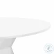 Iris White Glass Dining Table