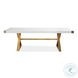 Adeline White and Gold Dining Table