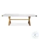 Adeline White and Gold Dining Table