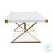 Adeline White and Gold Dining Table