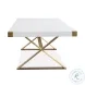 Adeline White and Gold Dining Table