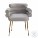Dente Grey Velvet Dining Chair by Inspire Me Home Decor