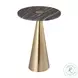 Addyson Grey Marble And Gold Side Table