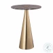 Addyson Grey Marble And Gold Side Table