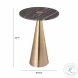 Addyson Grey Marble And Gold Side Table