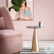 Addyson Grey Marble And Gold Side Table