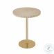 Fiona Gold and Natural Marble Side Table