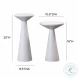 Gianna White Concrete Accent Tables Set of 2