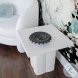 Kayla White Concrete Side Table