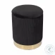 Zoe Black Velvet Storage Ottoman